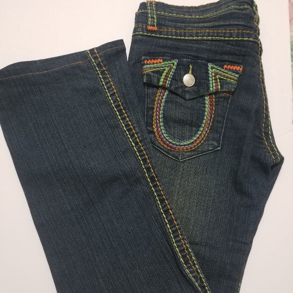 True Religion Denim - True Religion Joey multi color stitch Jean pant